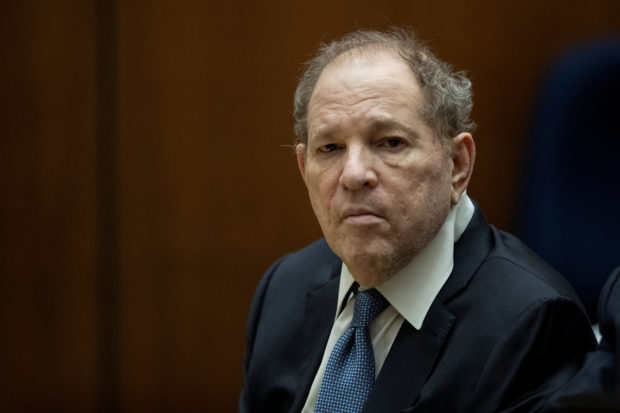 FILE PHOTO: Former film producer Harvey Weinstein appears in court in Los Angeles