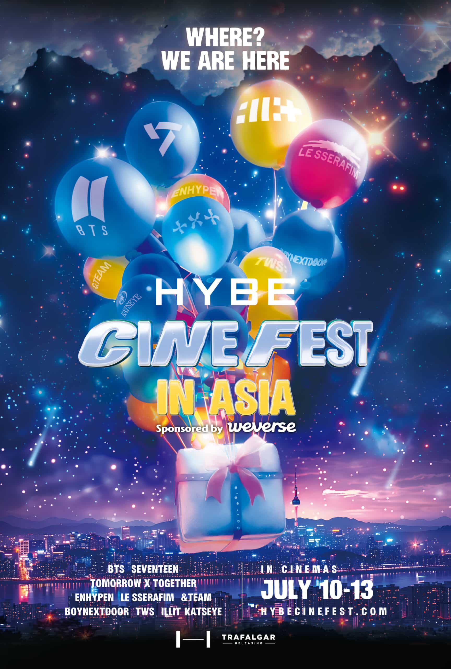 A poster of the "HYBE: Cine Fest." Image: Courtesy of HYBE