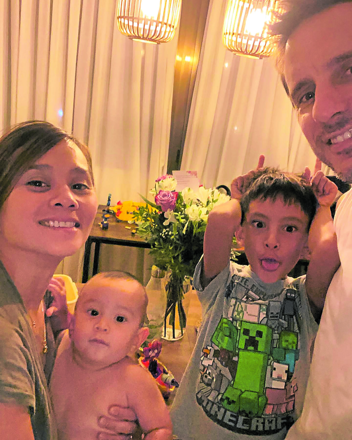 Nadal with husband CarlosLopez and kids Iago and Keon —KITCHIE NADAL FACEBOOK